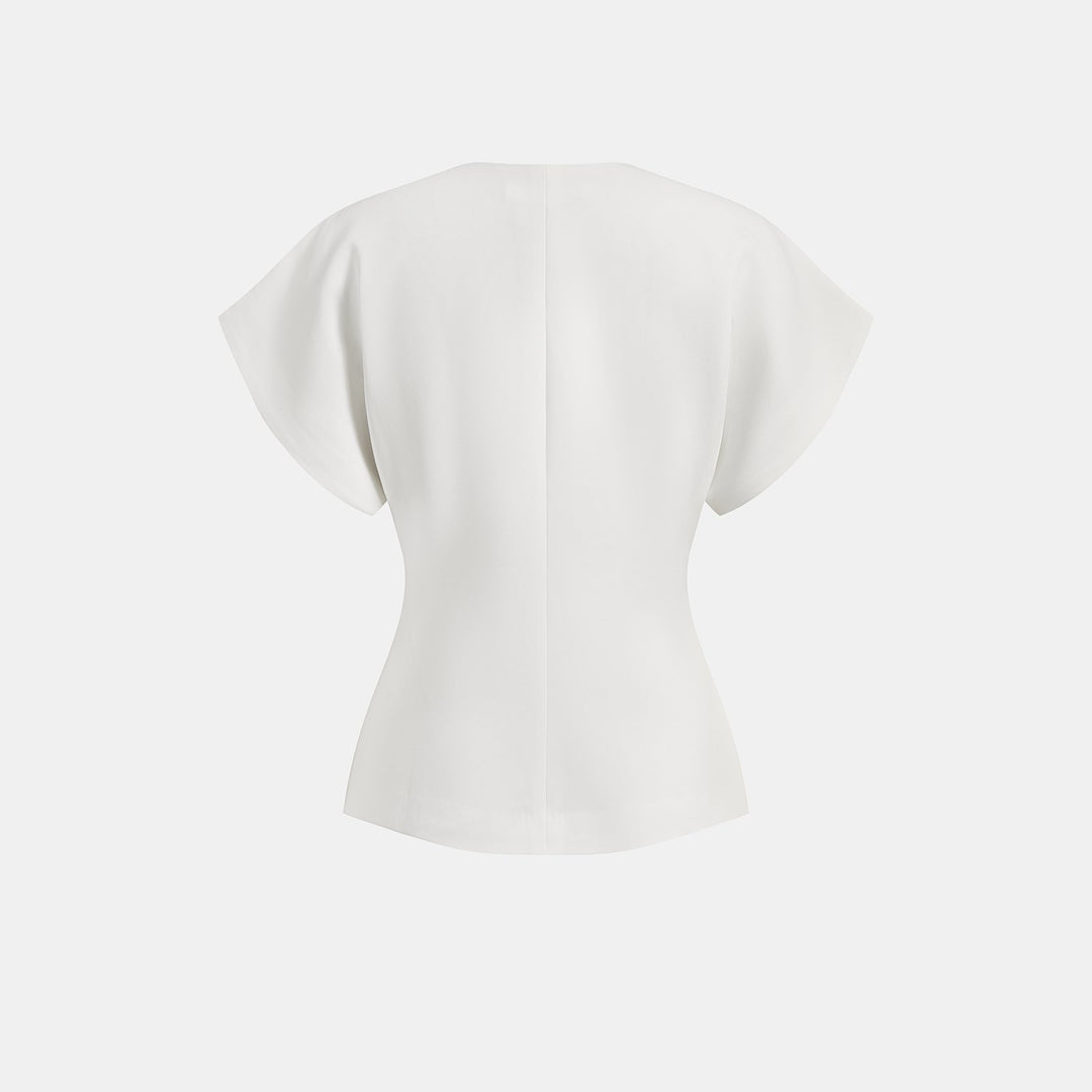 Tara V-neck peplum top back view