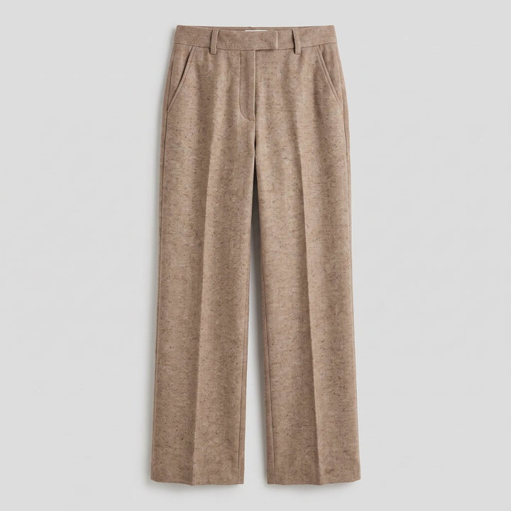 Tavi wool trousers camel flat lay