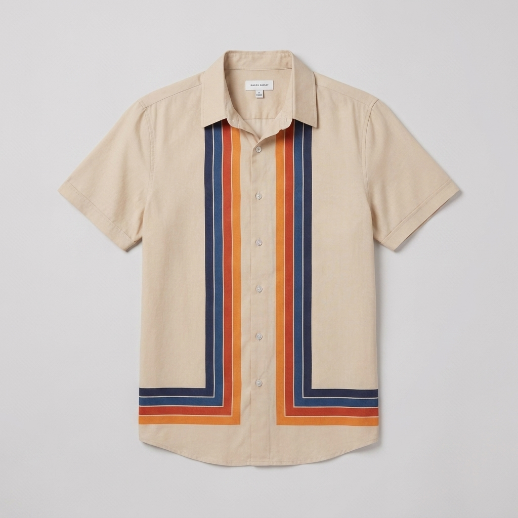 Teddy retro shirt product flat-lay