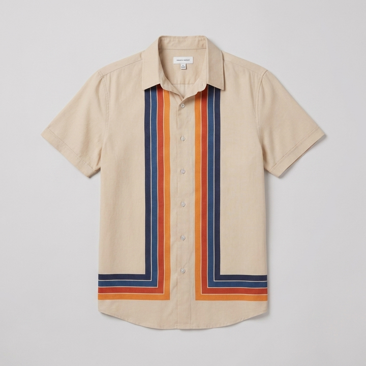 Teddy retro shirt product flat-lay