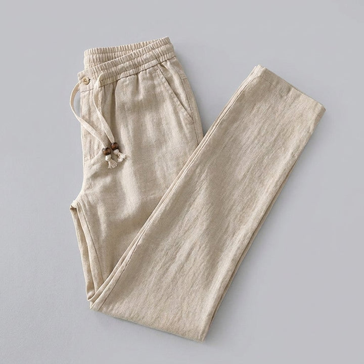 Teddy women's linen pants product flat lay