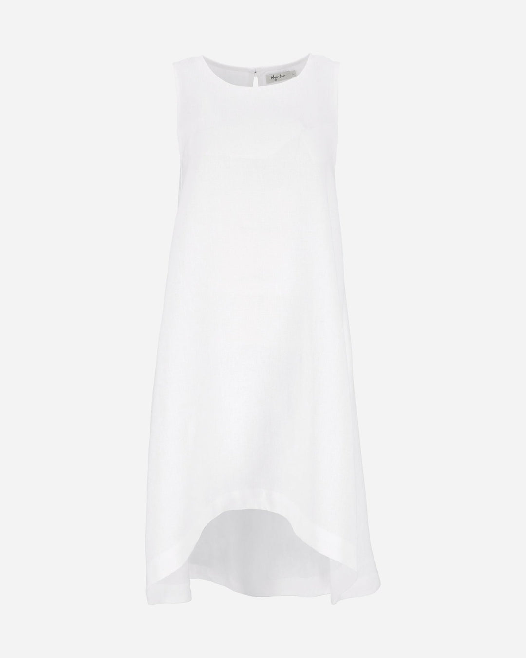 Tessa white linen dress product flat lay
