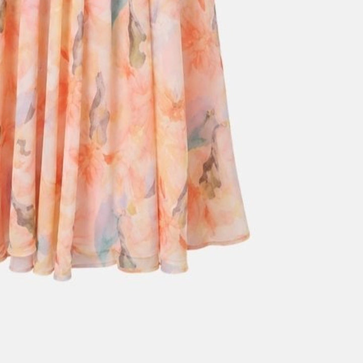 Thirza floral chiffon fabric close-up