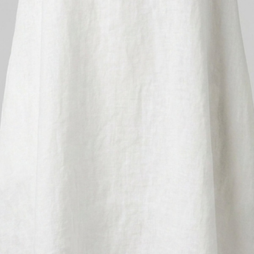 Toscana white linen fabric close-up