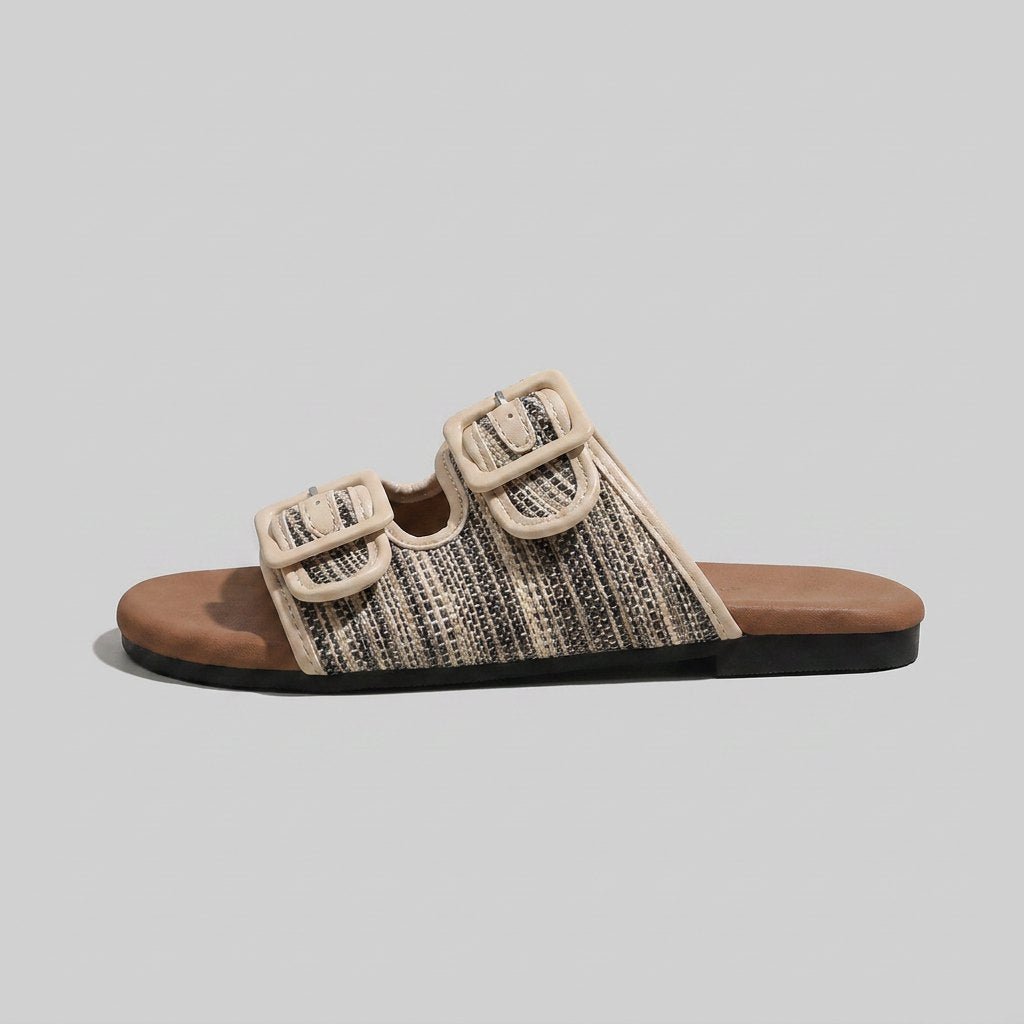 Tula woven slide sandals side profile