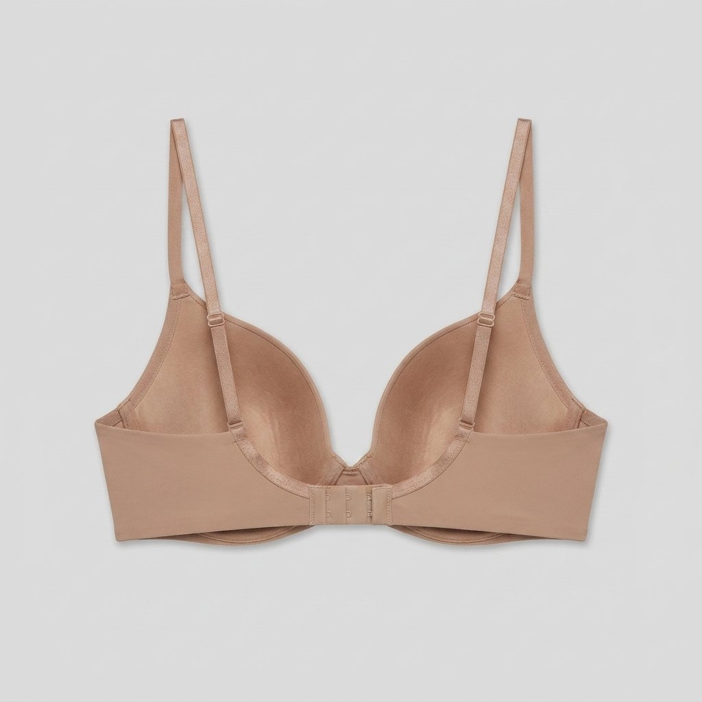 Uplift Plunge Bra taupe back view