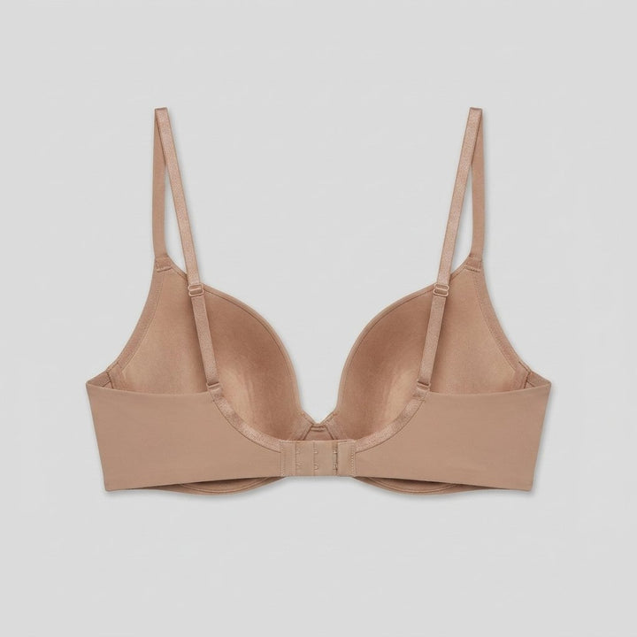 Uplift Plunge Bra taupe back view