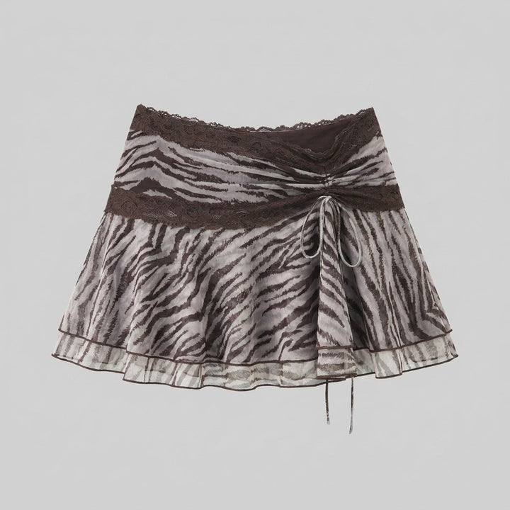 Vela Mini Skirt zebra print, product only