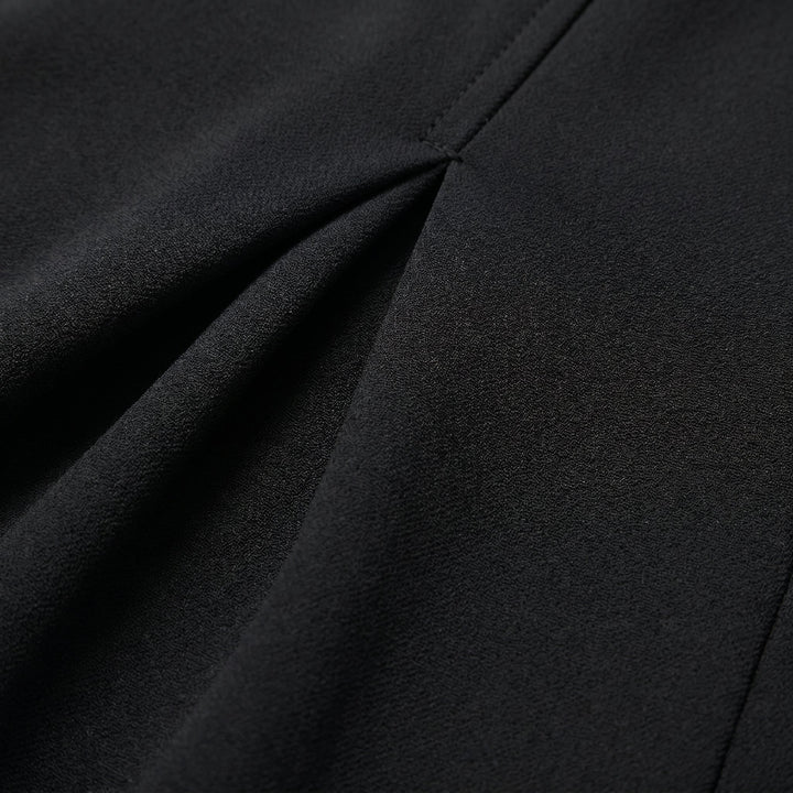 Vera ruched romper crepe fabric detail