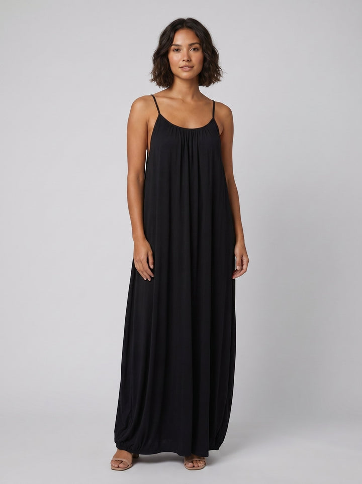 Wanda cami dress black on model