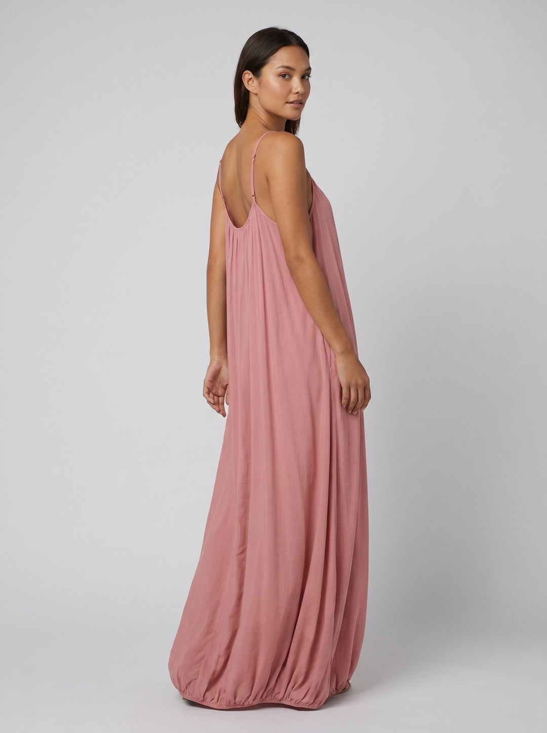 Wanda cami dress pink on model
