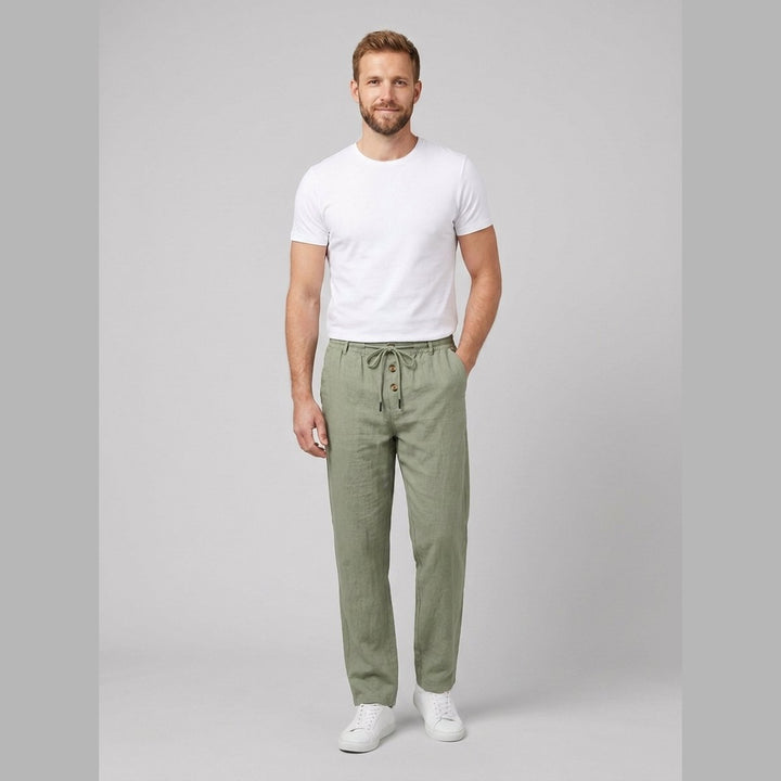 Wanderlust green linen pants