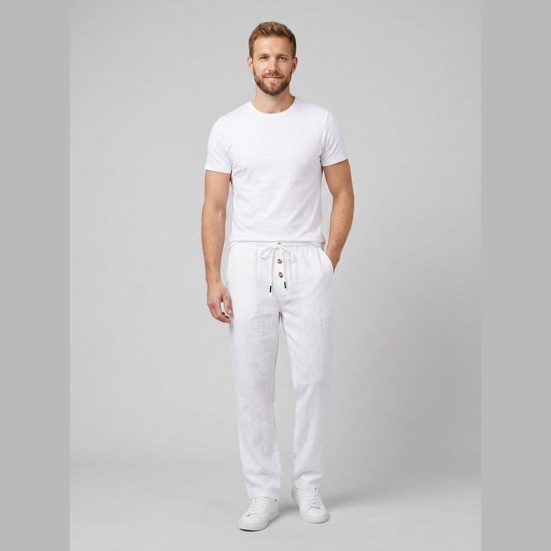 Wanderlust white linen pants
