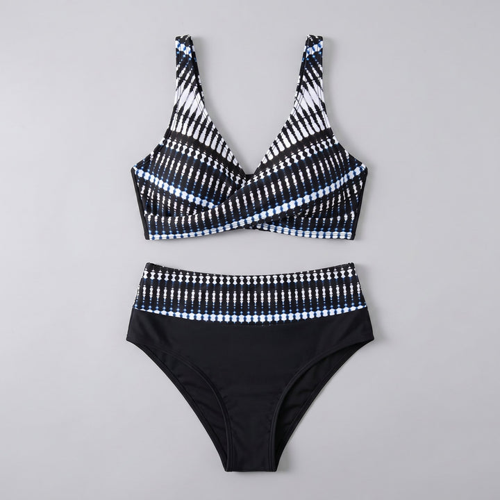 Wavy bikini set black