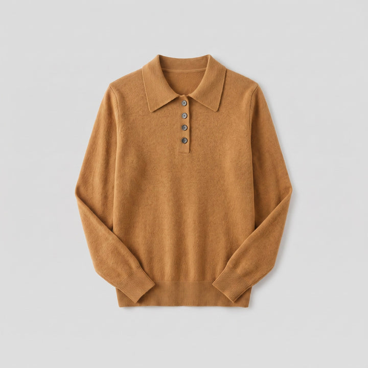 West polo sweater product flat lay
