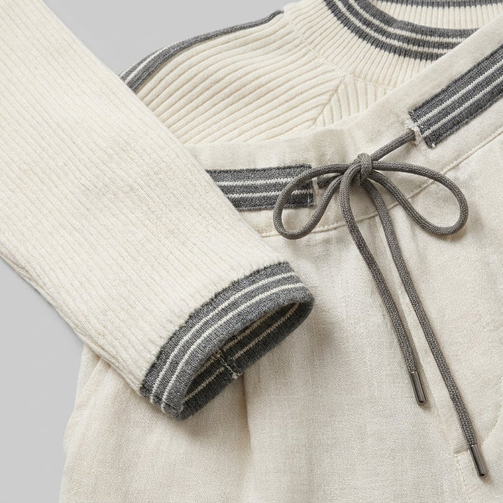 Wina sports set knit fabric close up