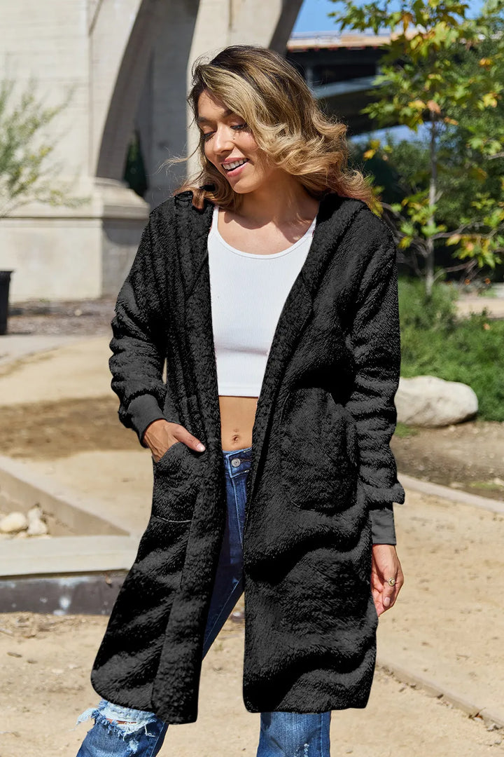 Wren teddy jacket black front