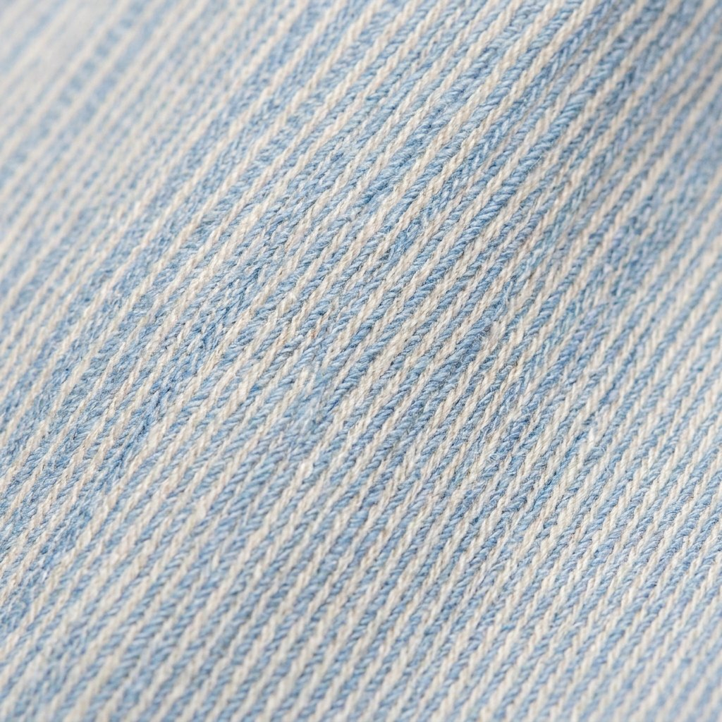 Yarrow blue pinstripe fabric detail