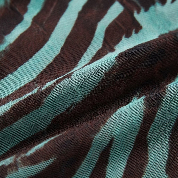 Zara Bodycon Dress zebra mesh fabric detail