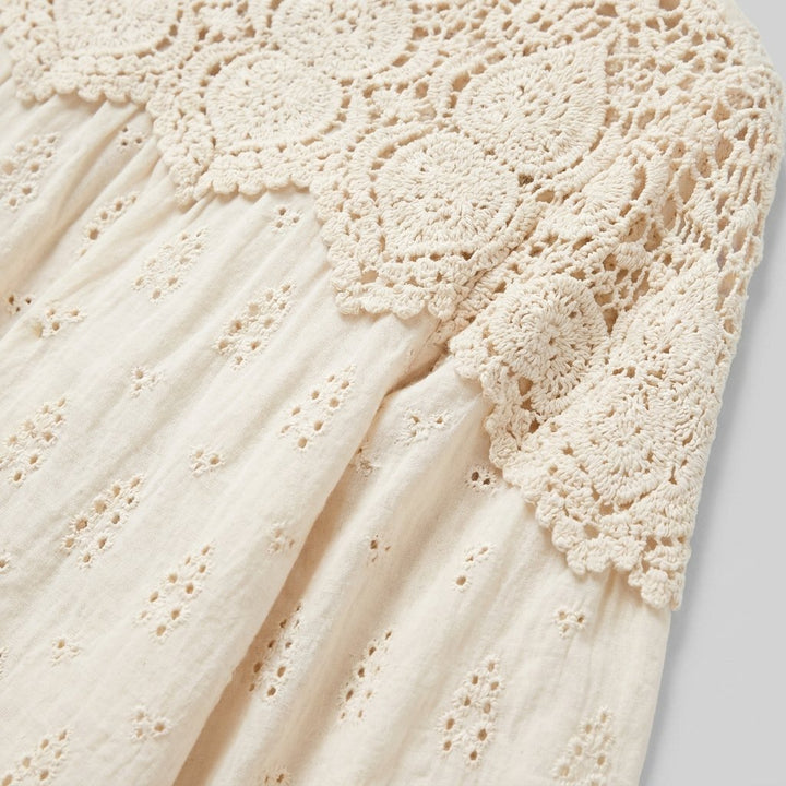 Zara broderie fabric close-up