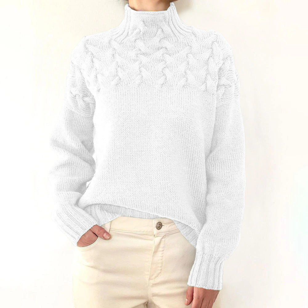 Women's Knit Turtleneck Sweater, 14 Colours, Fitted, Layering Piece