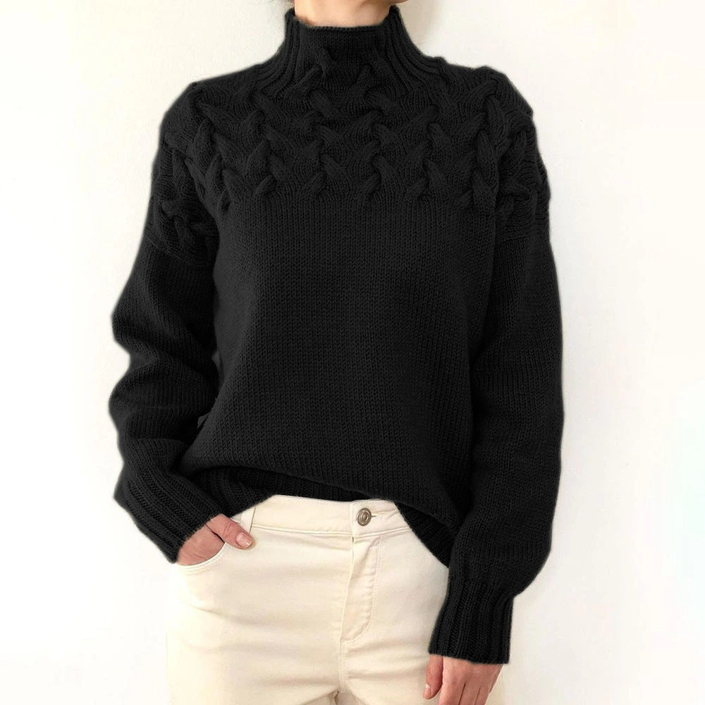 Women's Knit Turtleneck Sweater, 14 Colours, Fitted, Layering Piece